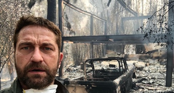 Лесной пожар в Калифорнии уничтожил дом актера Джерарда Батлера