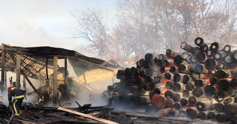 В Харькове масштабный пожар: горела лесопилка