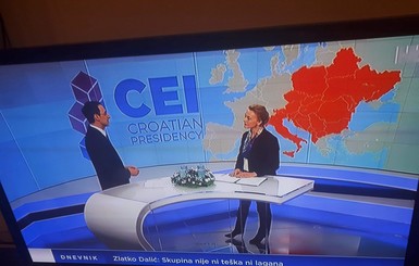 Хорватский телеканал извинился за карту Украины без Крыма