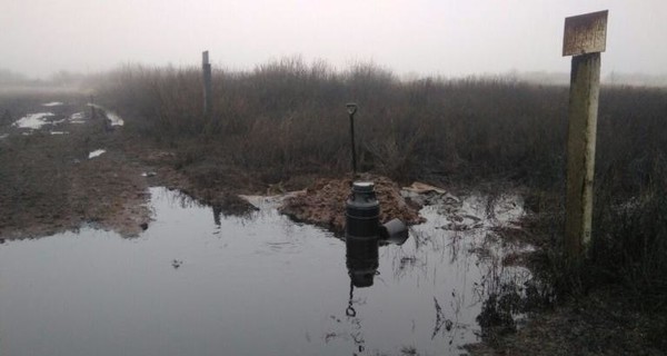 Причиной утечки нефти на Закарпатье стала незаконная врезка в трубопровод