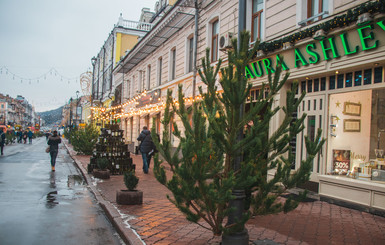 Вермишель, вино и таблетки: чем украшают городские елки в Украине