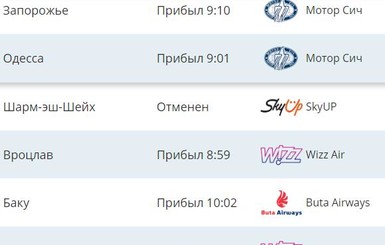 В украинских аэропортах снова отменяют рейсы