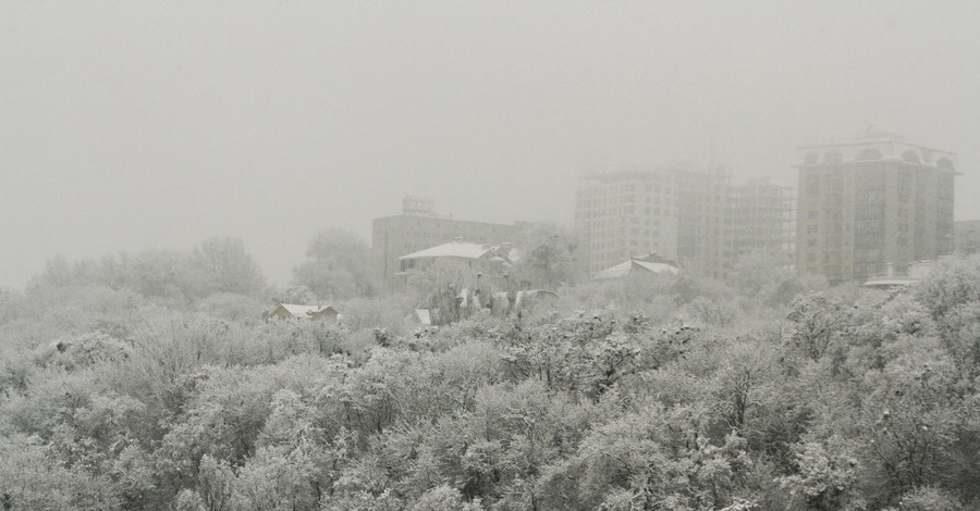 Возвращение зимы. Киев завалило снегом, в Днепре и Харькове второй день отменяют авиарейсы