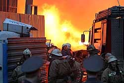 В Киеве ночью сгорел ресторан «Сан-Сити» 