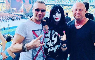 Кто из украинских звезд побывал на концерте рок-группы KISS в Киеве