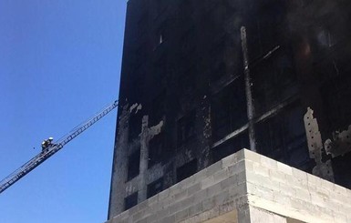 В Киеве горела элитная многоэтажка  