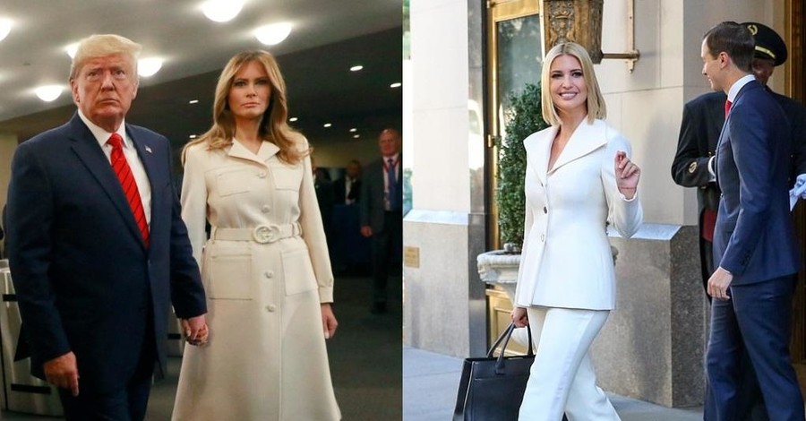 Мелания в пальто, Иванка в костюме: в чем пришли на открытие Генассамблеи ООН женщины Трампа