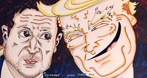 Комик Джим Керри нарисовал карикатуру на Зеленского и Трампа