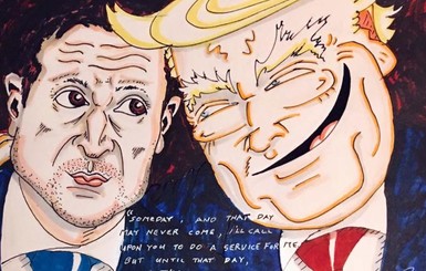 Комик Джим Керри нарисовал карикатуру на Зеленского и Трампа
