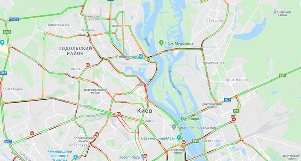 Киев парализован: на каких улицах образовались заторы  