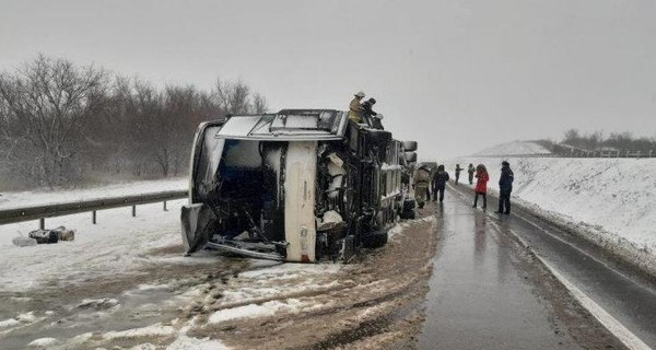 Под Воронежем перевернулся автобус с украинцами, есть пострадавшие
