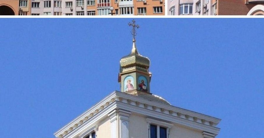 В Киеве на крыше одной из многоэтажек построили небольшую церковь