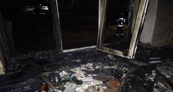 В Херсоне сожгли офис 