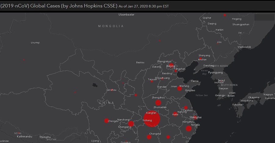 За распространением коронавируса разрешили следить на онлайн-карте
