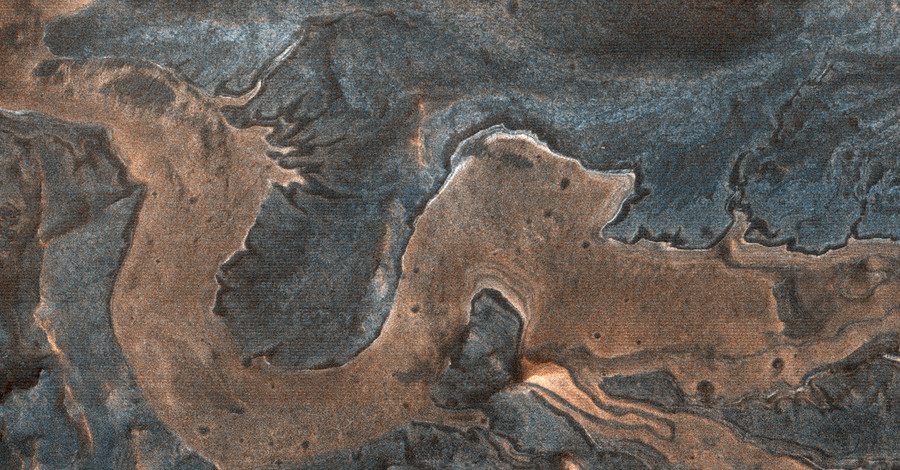 Камеры NASA обнаружили на Марсе изображение дракона