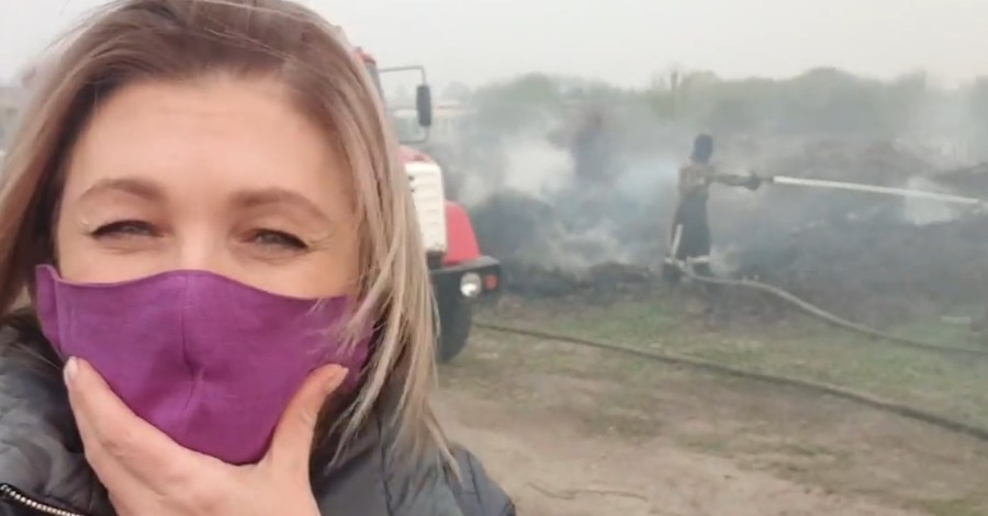 Киевлянка показала пожар под Киевом и попросила помощи: 