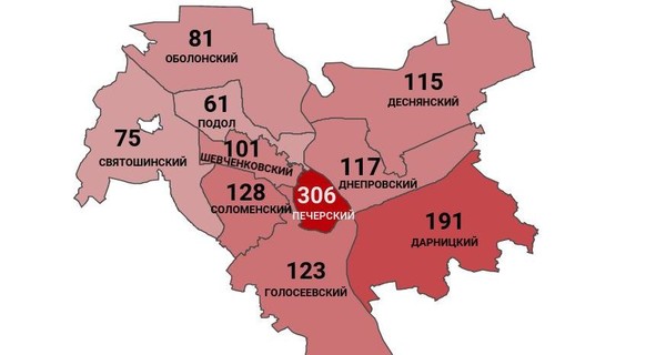 Коронавирус в Киеве по районам: заражены 1298 человек