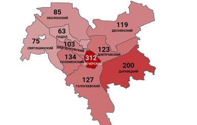 Коронавирус в Киеве по районам: заражены 1341 человек
