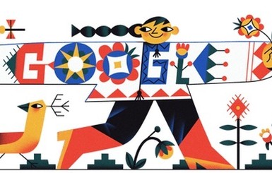 Google напомнил о Дне вышиванки ярким дудлом