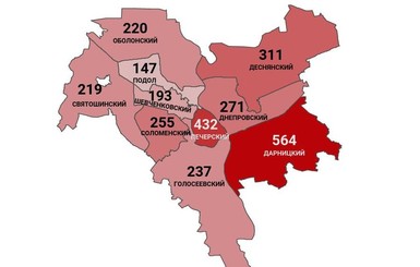 Коронавирус в Киеве по районам: заражены 2849 человек