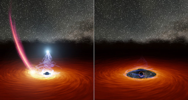 Астрономы впервые проследили, как черная дыра потеряла и вернула корону