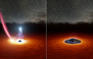 Астрономы впервые проследили, как черная дыра потеряла и вернула корону