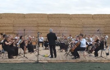 Под Харьковом симфонический оркестр дал концерт в поле