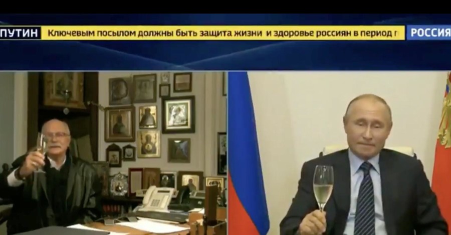 Михалков и Путин выпили по 