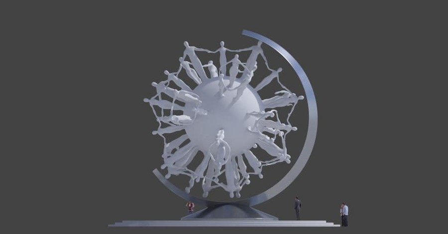 Украинский художник подготовил для Дубаи эскиз монумента коронавируса