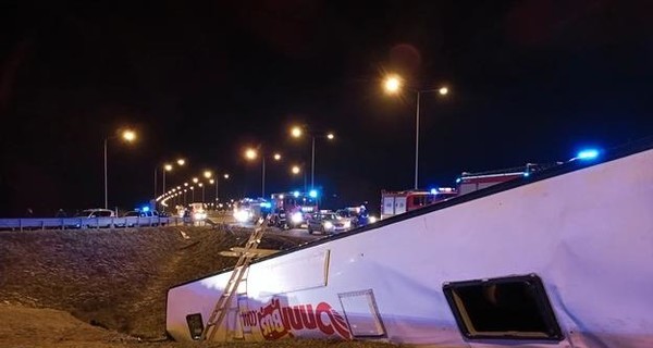 В Польше разбился автобус с украинцами: шесть человек погибли, 35 получили травмы