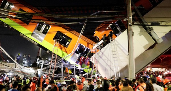 Количество погибших из-за обрушения моста метро в Мексике увеличилось до 23