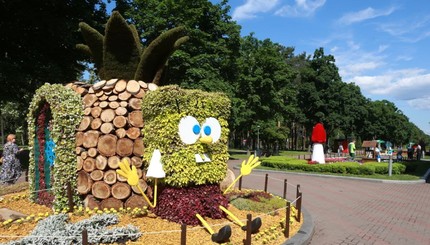 В киевском парке Победы появились герои мультфильмов... из цветов