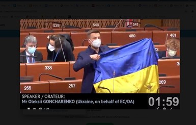В ПАСЕ закрыли дело по жалобе на нардепа Гончаренко об украинском флаге и вопросе о 
