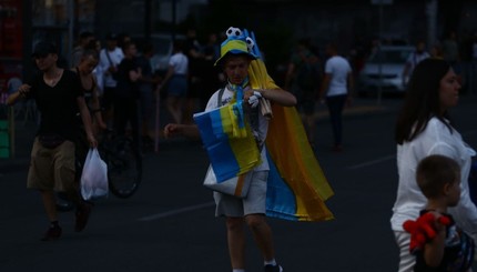 Болельщики собрались на улицах Киева, чтобы поддержать сборную Украины