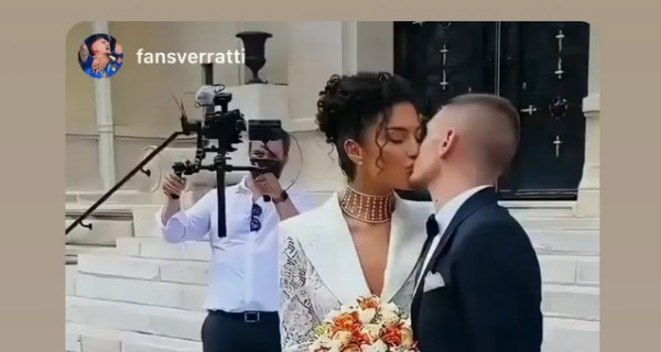 Итальянский футболист Марко Вератти женился на 29-летней модели