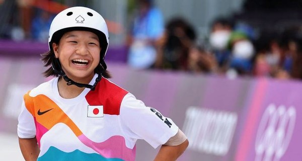 13-летняя японская скейтбордистка выиграла золотую медаль 