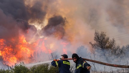 Пожары в Греции