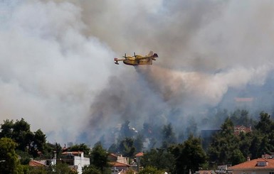 В Греции во время тушения пожаров упал самолет