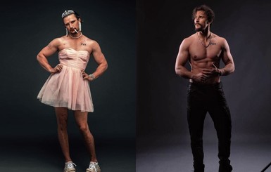 Секс-символ украинского кино Тарас Цымбалюк устроил фотосессию в женском платье и с макияжем