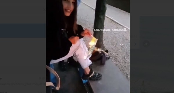 У Кам'янському школярка спалила прапор України