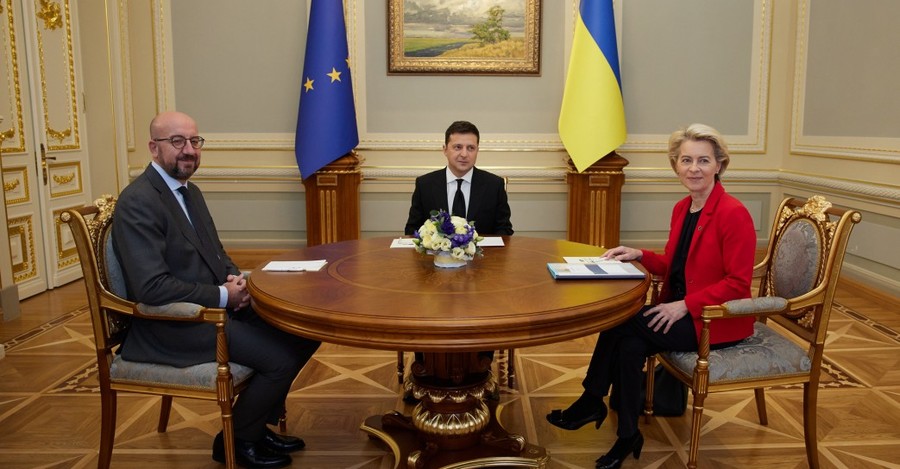 В Мариинском дворце начался саммит Украина - ЕС с участием Зеленского, Шарля Мишеля и фон дер Ляйен
