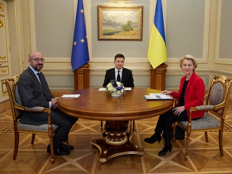 В Мариинском дворце начался саммит Украина - ЕС с участием Зеленского, Шарля Мишеля и фон дер Ляйен