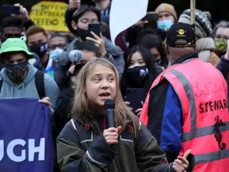 Грета Тунберг выступила на протесте в Глазго, где проходит климатический саммит