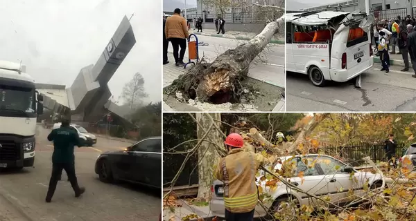 У Стамбулі ураган руйнує вежі та зносить дахи, є загиблі