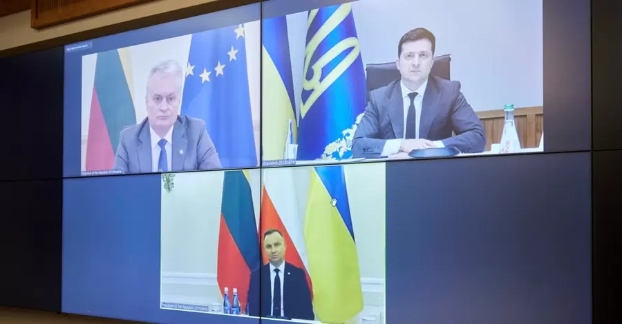 Володимир Зеленський із президентами Литви та Польщі закликав Росію відвести війська від кордону України
