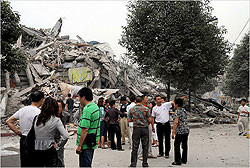 В Китае снова произошло землетрясение 