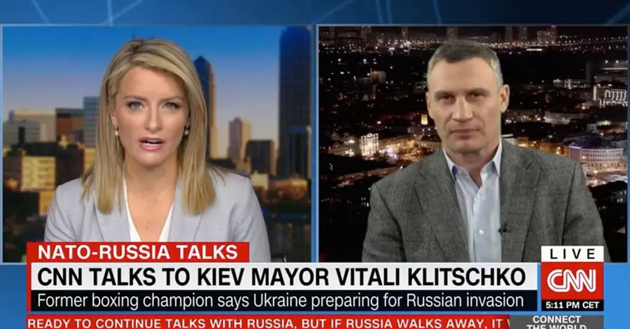  Кличко разместил в соцсетях свое интервью CNN. Фолловеры тут же заметили ошибку в слове «Киев»