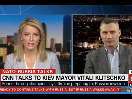 Кличко розмістив у соцмережах своє інтерв'ю CNN. Фоловери одразу помітили помилку в слові «Київ»