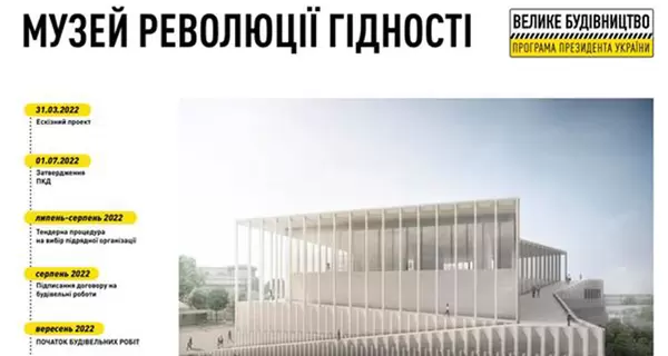 Строительство Музея Революции Достоинства начнут осенью этого года