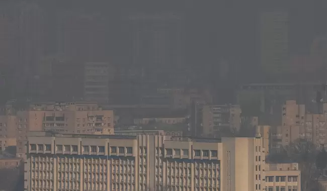 Смог у Києві після обстрілів